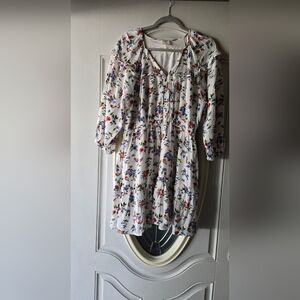 Good Hart Floral Dress‎ with Ruffles Long Sleeve ~ Size Medium